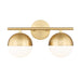 Z-Lite Realm Sphere 2 Light Vanity Light - Modern Gold