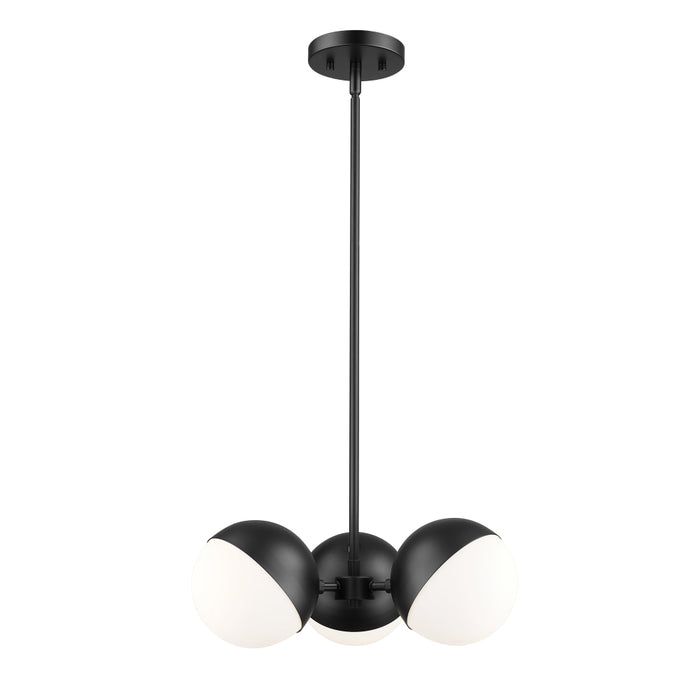 Z-Lite Realm Sphere 3 Light Chandelier - Matte Black