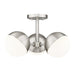 Z-Lite Realm Sphere 3 Light Semi-Flushmount - Brushed Nickel