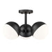 Z-Lite Realm Sphere 3 Light Semi-Flushmount - Matte Black