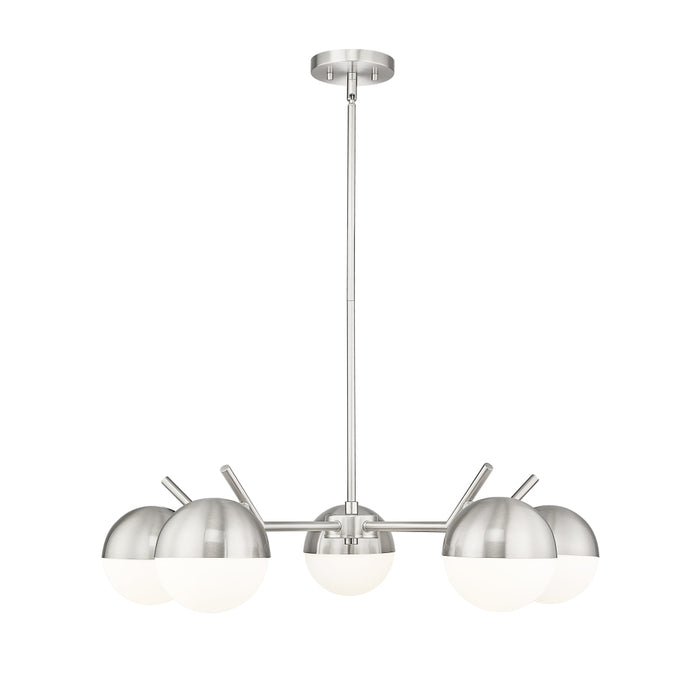 Z-Lite Realm Sphere 5 Light Chandelier - Brushed Nickel