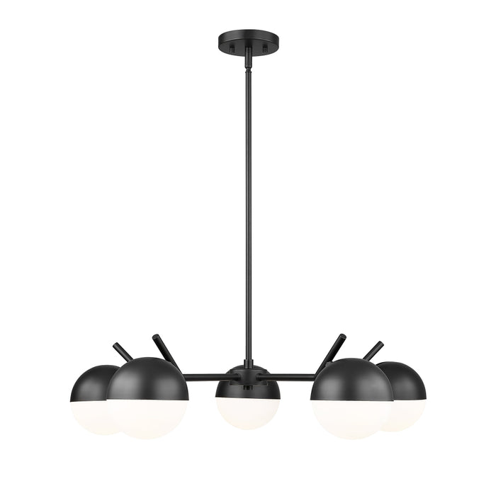 Z-Lite Realm Sphere 5 Light Chandelier - Matte Black