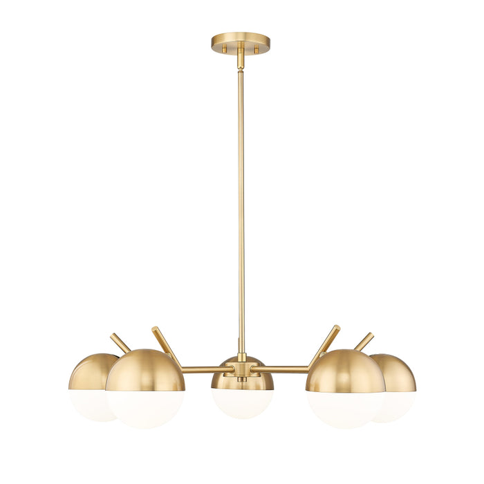 Z-Lite Realm Sphere 5 Light Chandelier - Modern Gold