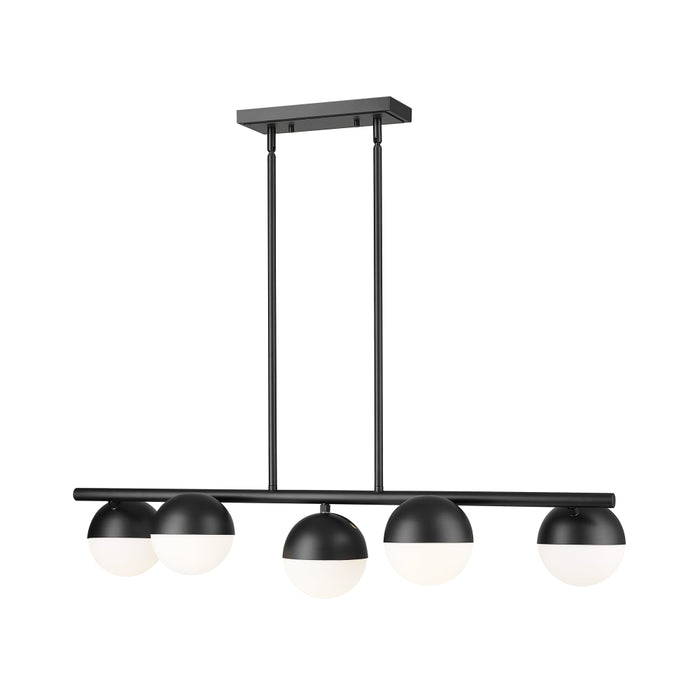 Z-Lite Realm Sphere 5 Light Linear Chandelier - Matte Black