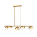 Z-Lite Realm Sphere 5 Light Linear Chandelier - Modern Gold