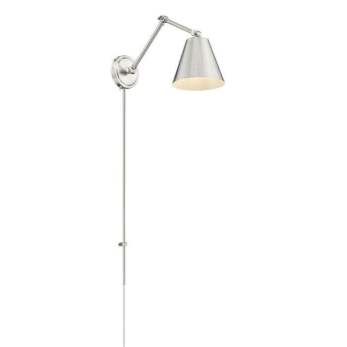 Z-Lite Regent Swing-Arm Wall Lamp Brushed Nickel 1 Light 347S-BN | theLightShop