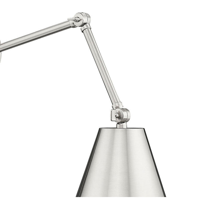 Z-Lite Regent Swing-Arm Wall Lamp Brushed Nickel 1 Light 347S-BN | theLightShop