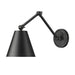 Z-Lite Regent Swing-Arm Wall Lamp Matte Black 1 Light 347S-MB | theLightShop