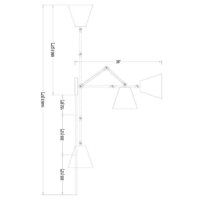 Z-Lite Regent Swing-Arm Wall Lamp Matte Black 1 Light 347S-MB | theLightShop