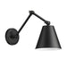 Z-Lite Regent Swing-Arm Wall Lamp Matte Black 1 Light 347S-MB | theLightShop