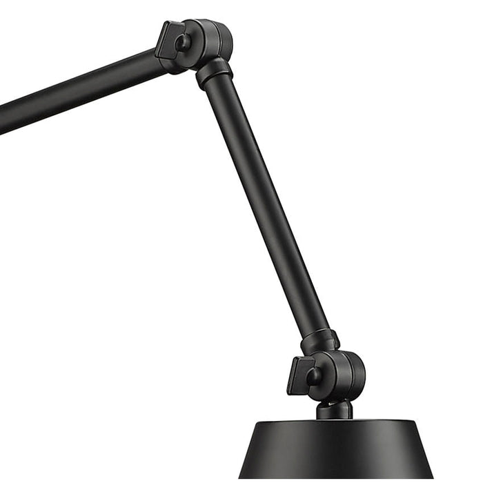 Z-Lite Regent Swing-Arm Wall Lamp Matte Black 1 Light 347S-MB | theLightShop