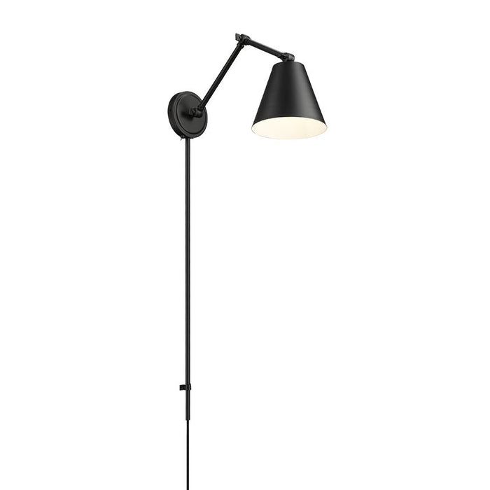 Z-Lite Regent Swing-Arm Wall Lamp Matte Black 1 Light 347S-MB | theLightShop