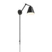 Z-Lite Regent Swing-Arm Wall Lamp Matte Black 1 Light 347S-MB | theLightShop