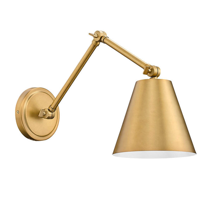 Z-Lite Regent Swing-Arm Wall Lamp Rubbed Brass 1 Light 347S-RB | theLightShop