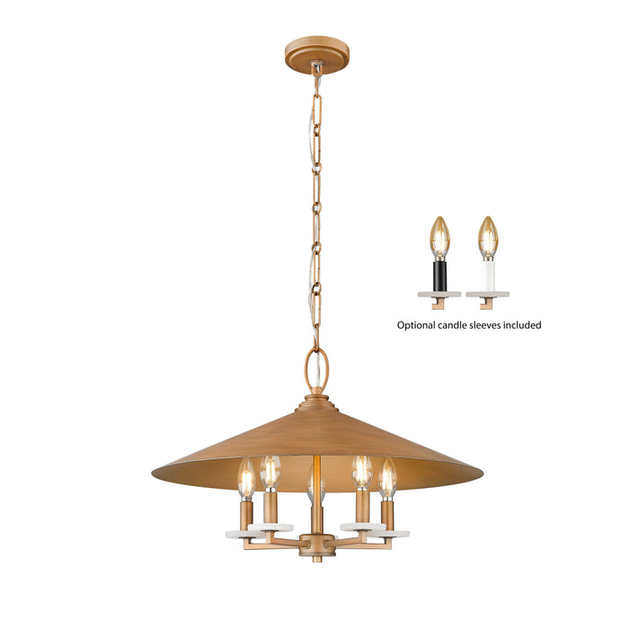 Z-Lite Rialto 5 Light Chandelier - Signature Gold