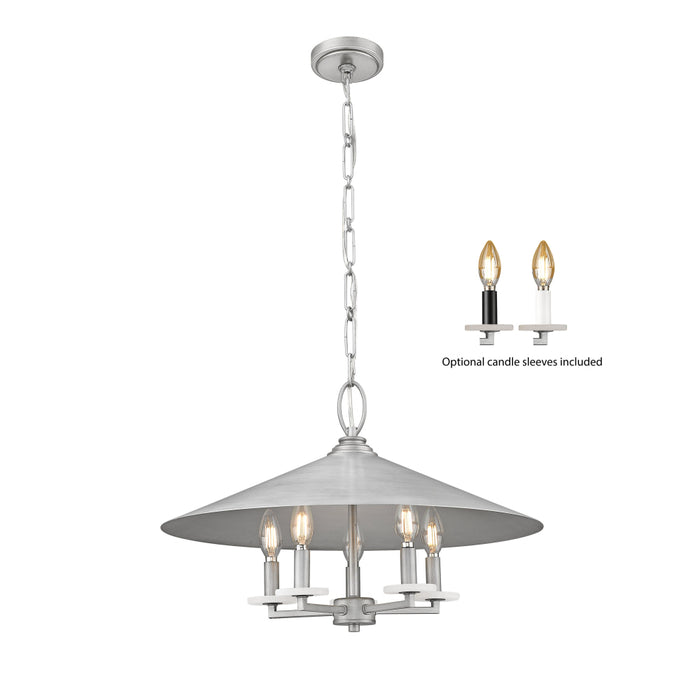Z-Lite Rialto 5 Light Chandelier - Signature Pewter