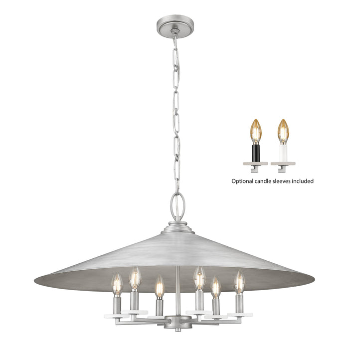 Z-Lite Rialto 6 Light Chandelier - Signature Pewter