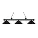 Z-Lite Riviera Matte Black 3 Light Billiard Pendant 200-3MB-SMB | theLightShop