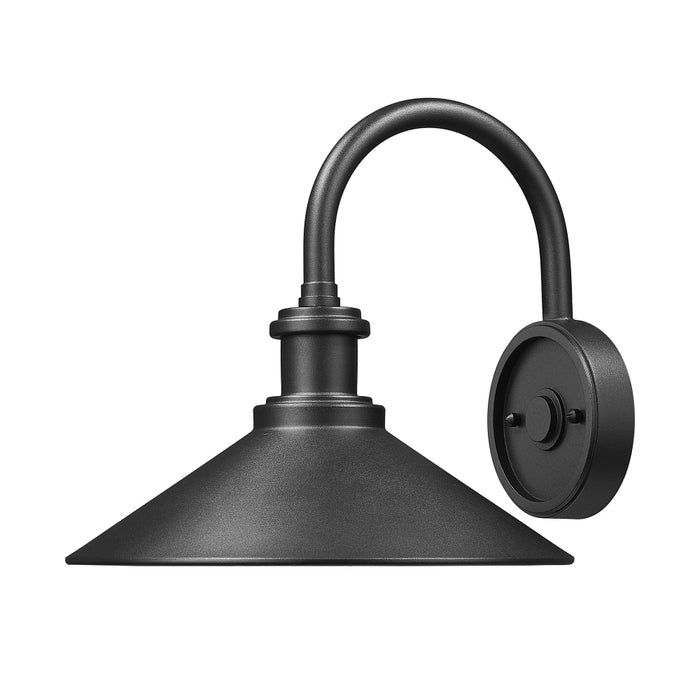 Z-Lite RLM 1 Light Outdoor Barn Light (Conical Shade) - Sand Black