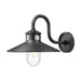 Z-Lite RLM 1 Light Outdoor Barn Light (Glass Capsule Shade) - Sand Black