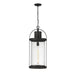 Z-Lite Roundhouse Black Outdoor Chain Mount Ceiling Fixture 569CHXL-BK | theLightShop