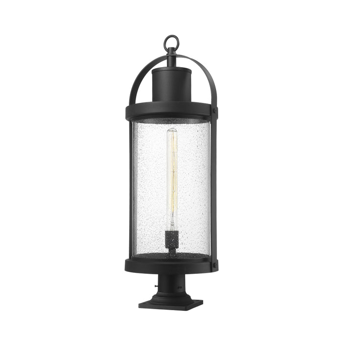 Z-Lite Roundhouse Black Outdoor Pier Mounted Fixture 569PHXL-533PM-BK | theLightShop