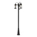 Z-Lite Roundhouse Black Outdoor Post Mounted Fixture 569MP3-519P-BK | theLightShop