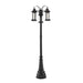 Z-Lite Roundhouse Black Outdoor Post Mounted Fixture 569MP3-564P-BK | theLightShop