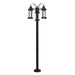 Z-Lite Roundhouse Black Outdoor Post Mounted Fixture 569MP3-567P-BK | theLightShop
