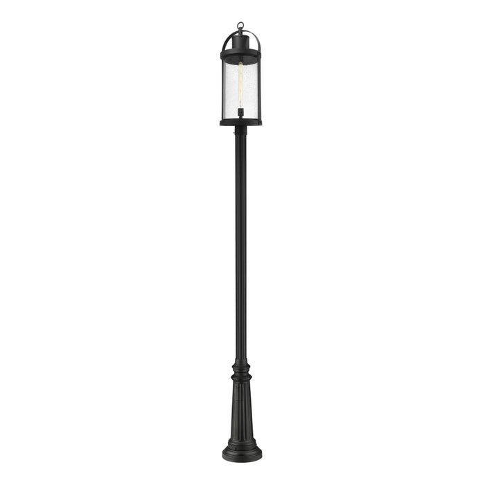Z-Lite Roundhouse Black Outdoor Post Mounted Fixture 569PHXL-511P-BK | theLightShop