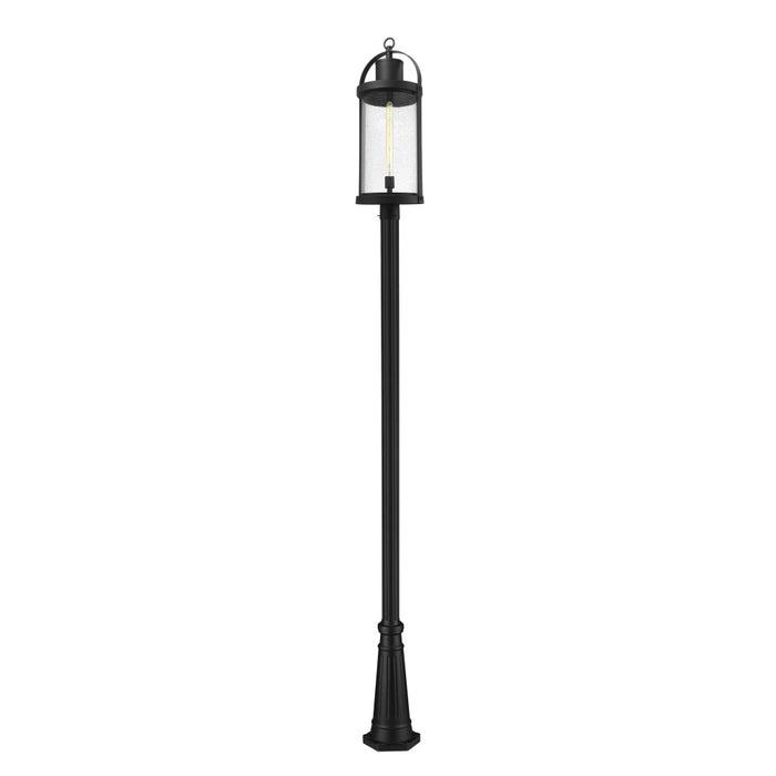 Z-Lite Roundhouse Black Outdoor Post Mounted Fixture 569PHXL-519P-BK | theLightShop