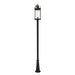 Z-Lite Roundhouse Black Outdoor Post Mounted Fixture 569PHXL-519P-BK | theLightShop