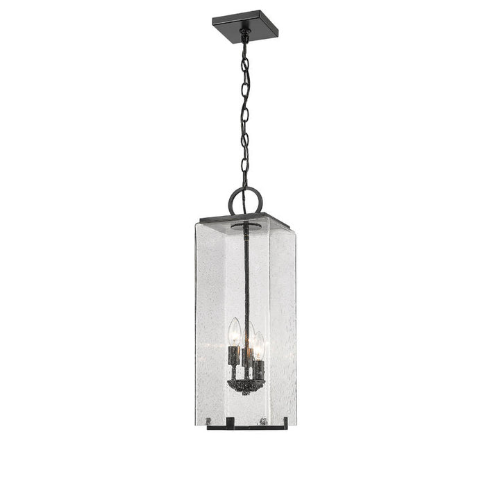 Z-Lite Sana Black 3 Light Outdoor Chain Mount Ceiling Fixture 592CHB-BK | theLightShop