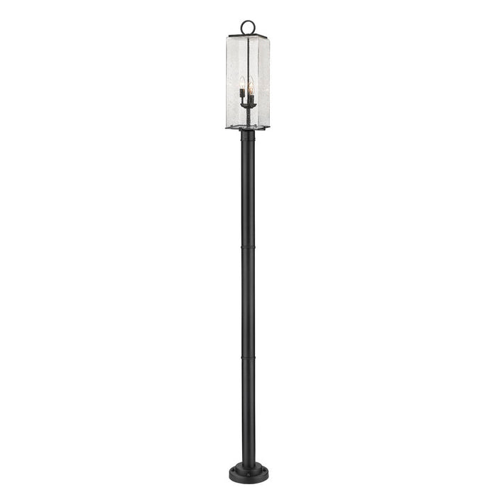 Z-Lite Sana Black 3 Light Outdoor Post Mounted Fixture 592PHBR-567P-BK | theLightShop