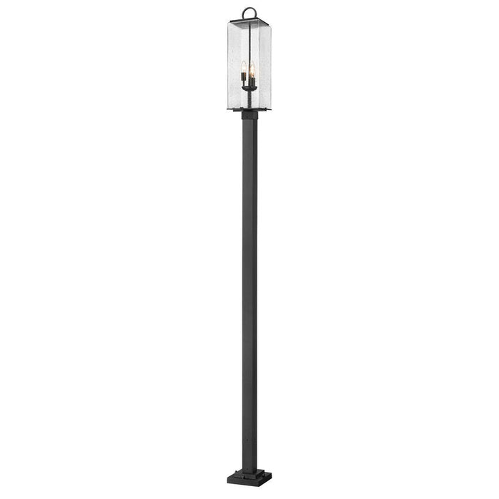 Z-Lite Sana Black 3 Light Outdoor Post Mounted Fixture 592PHBS-536P-BK | theLightShop