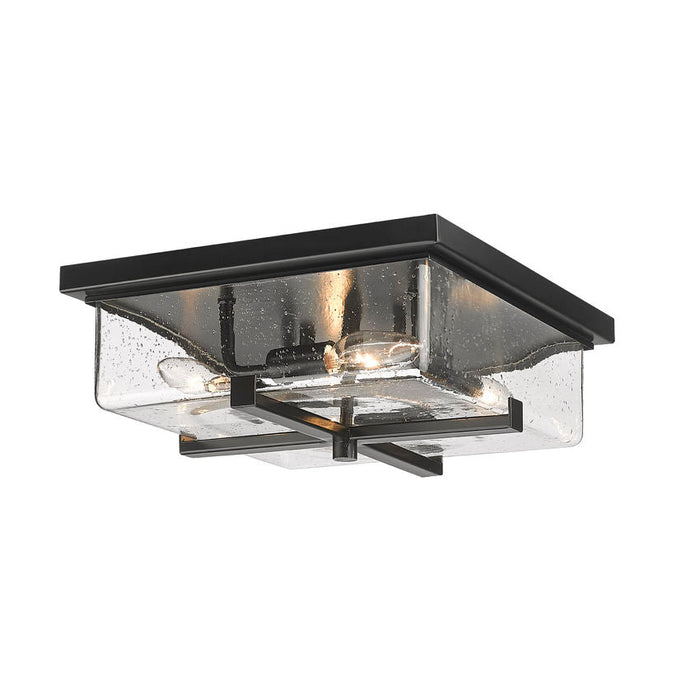 Z-Lite Sana Black 4 Light Outdoor Flushmount 592F-BK | theLightShop