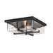 Z-Lite Sana Black 4 Light Outdoor Flushmount 592F-BK | theLightShop