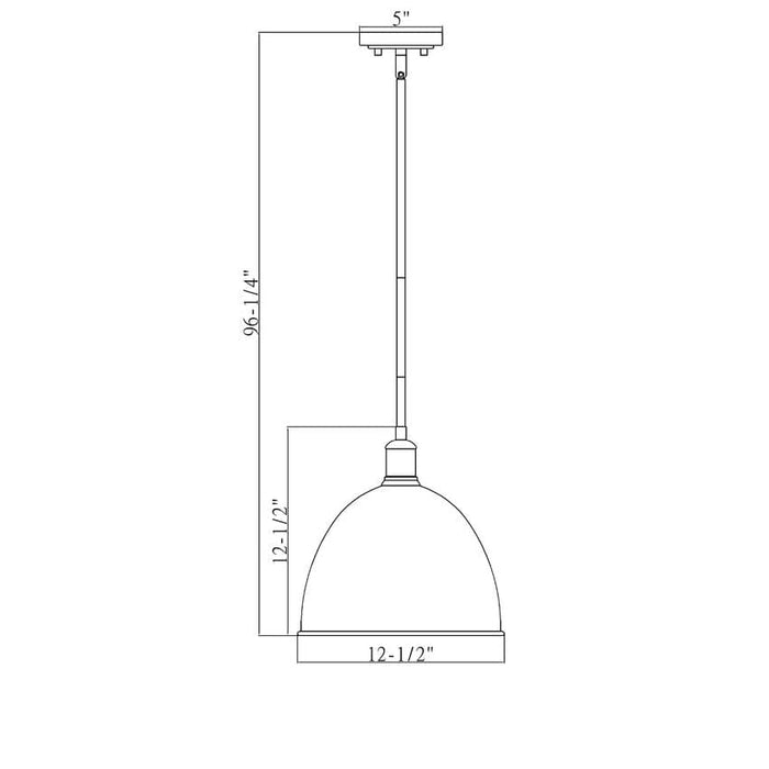 Z-Lite Sawyer Chrome 1 Light Pendant 4500P12-CH | theLightShop