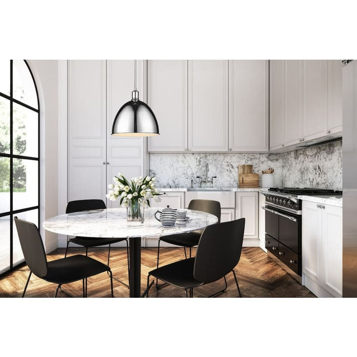 Z-Lite Sawyer Chrome 1 Light Pendant 4500P12-CH | theLightShop