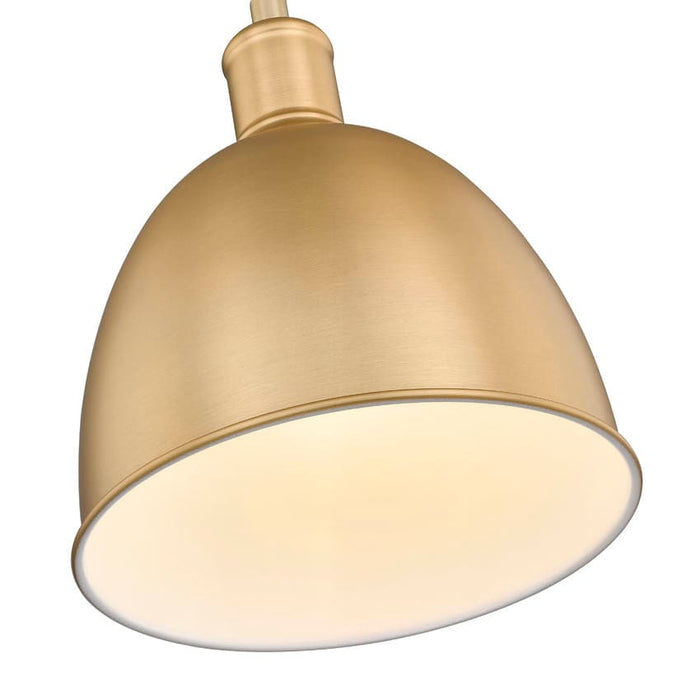 Z-Lite Sawyer Classic Brass 1 Light Pendant 4500P8-CB | theLightShop