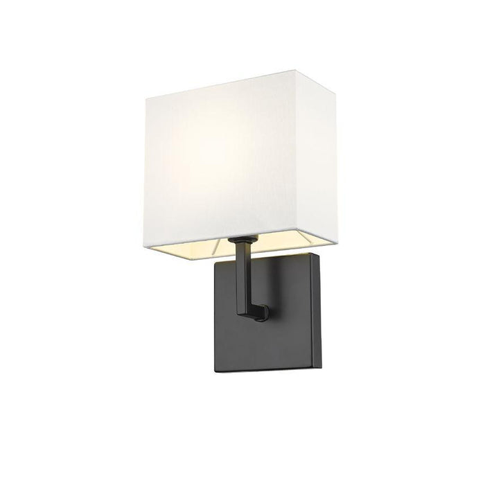 Z-Lite Saxon Matte Black Wall Sconce 815-1S-MB | theLightShop