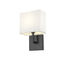 Z-Lite Saxon Matte Black Wall Sconce 815-1S-MB | theLightShop