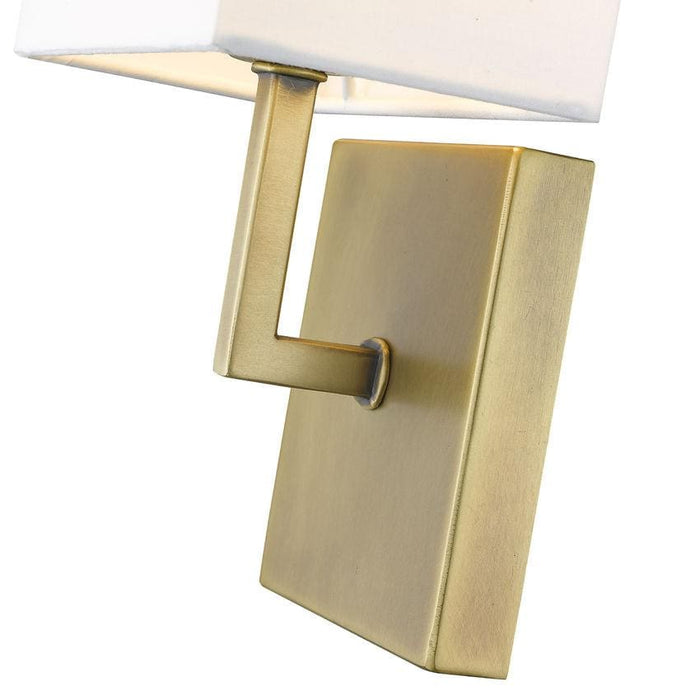 Z-Lite Saxon Rubbed Brass Wall Sconce 815-1S-RB | theLightShop