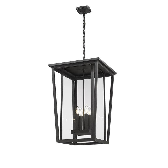 Z-Lite Seoul Black Outdoor Chain Mount Ceiling Fixture 571CHXXL-BK | theLightShop