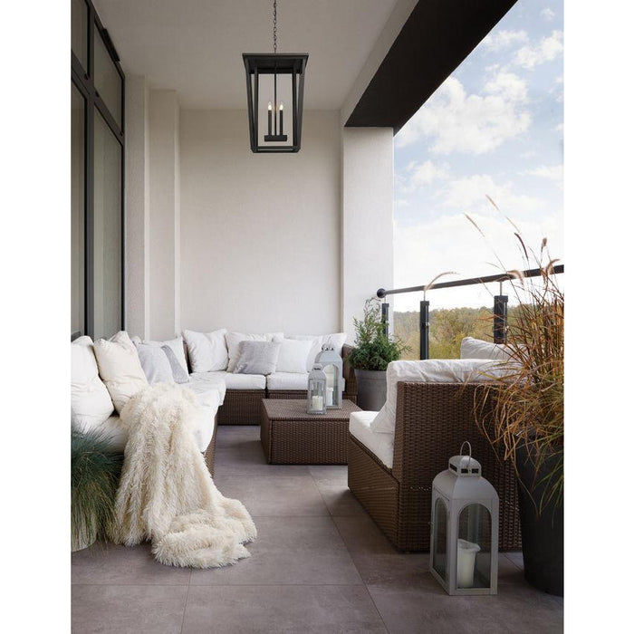 Z-Lite Seoul Black Outdoor Chain Mount Ceiling Fixture 571CHXXL-BK | theLightShop