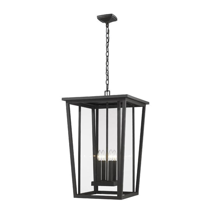 Z-Lite Seoul Black Outdoor Chain Mount Ceiling Fixture 571CHXXL-BK | theLightShop