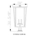 Z-Lite Seoul Black Outdoor Pier Mounted Fixture 571PHXXLR-533PM-BK | theLightShop