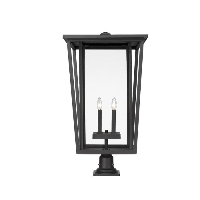 Z-Lite Seoul Black Outdoor Pier Mounted Fixture 571PHXXLR-533PM-BK | theLightShop