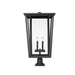 Z-Lite Seoul Black Outdoor Pier Mounted Fixture 571PHXXLR-533PM-BK | theLightShop