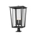 Z-Lite Seoul Black Outdoor Pier Mounted Fixture 571PHXXLR-533PM-BK | theLightShop